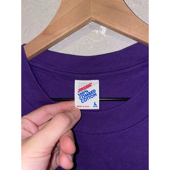 Vintage Mount Rushmore Shirt Graphic Tee Purple Jerzees L USA 90s Tourist Large - Picture 8 of 11